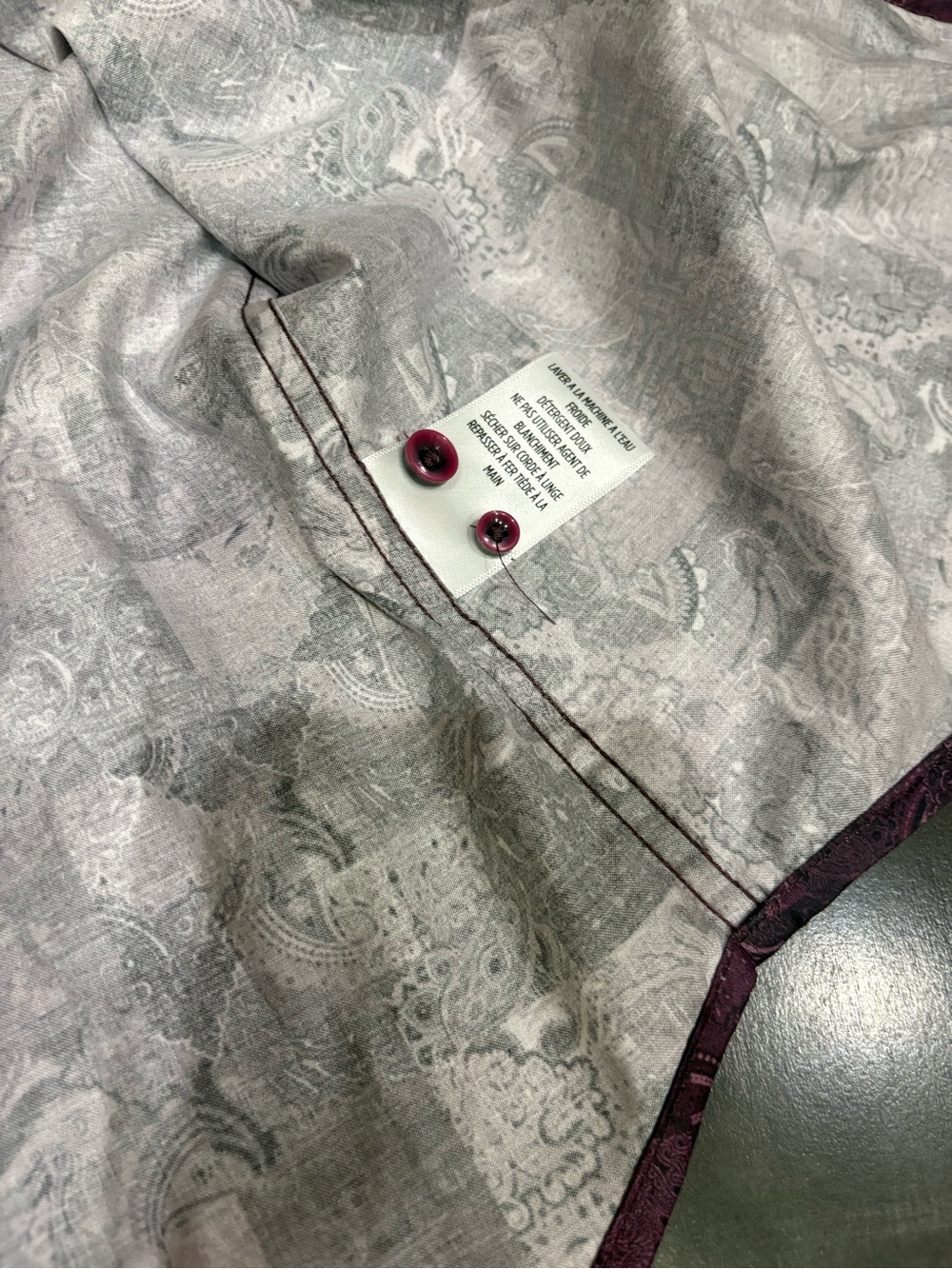 Robert Graham Men's Purple Paisley Button-Up Shirt - Picture 8 of 8